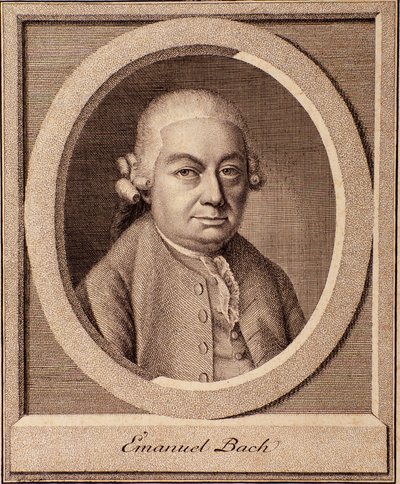 صورة الملحن الألماني كارل فيليب إيمانويل باخ (1714-1788) نجل يوهان سيباستيان باخ بواسطة المدرسة الألمانية
