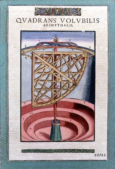 رباعي السمت البروج إلى "Machanic Instituatis علم الفلك" بقلم Tycho Brahe (1546 - 1601) ، Wandsbeck بواسطة المدرسة الألمانية