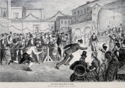 سباق الروليت للتزلج في برلين عام 1878. بواسطة المدرسة الألمانية