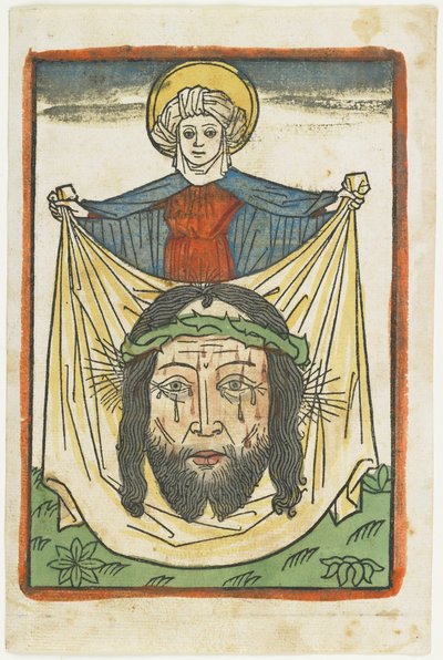 سانت فيرونيكا مع سوداريوم ، ج 1475 (قطع خشبية ملونة) بواسطة المدرسة الألمانية