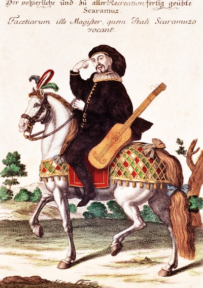 Scaramouche على ظهور الخيل بواسطة المدرسة الألمانية
