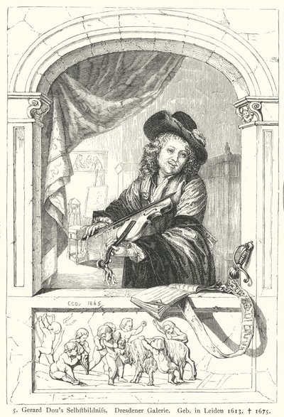 Self-portrait of the Dutch Golden Age painter Gerrit Dou بواسطة المدرسة الألمانية
