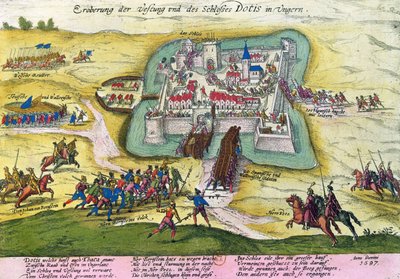 حصار قلعة تاتا عام 1597 بواسطة المدرسة الألمانية