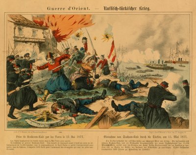 استيلاء الأتراك على سوشوم-كالي خلال الحرب الروسية التركية ، 15 مايو 1877 ، نشرها ف. ف. فنتزل ، Weissenburg ، 1877 بواسطة المدرسة الألمانية