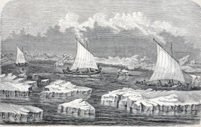 القوارب تحت الشراع ، حانة. لندن 1874 بواسطة المدرسة الألمانية