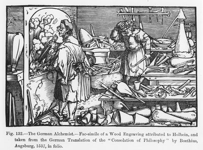 الكيميائي الألماني ، من عزاء الفلسفة بواسطة Boethius ، التوضيح من العلوم والأدب في العصور الوسطى وعصر النهضة ، كتب ونقش بول لاكروا ، 1878 (ب بواسطة المدرسة الألمانية