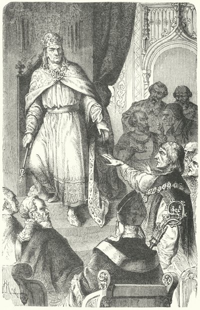 أصدر الإمبراطور الروماني المقدس تشارلز الرابع الثور الذهبي عام 1356 (نقش) بواسطة المدرسة الألمانية