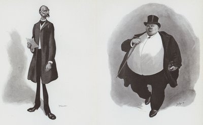 The Tall Moeller: The Fat Oertel (ليثو) بواسطة المدرسة الألمانية