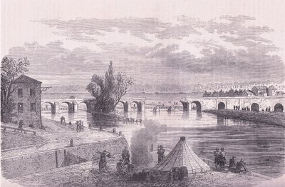 الدفاع عن تدمير باريس لجسر Jonville-sur-Marne ، Cassells History of the War بين فرنسا وألمانيا الذي نشرته Cassell and Company Limited ، c1890 (litho) بواسطة المدرسة الألمانية