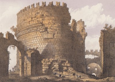 قبر سيسيليا ميتيلا، روما (ليثو ملون) بواسطة المدرسة الألمانية