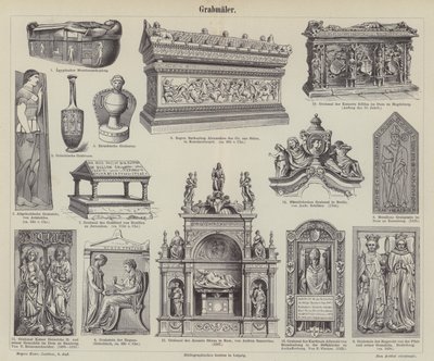 Tombs (engraving) بواسطة المدرسة الألمانية