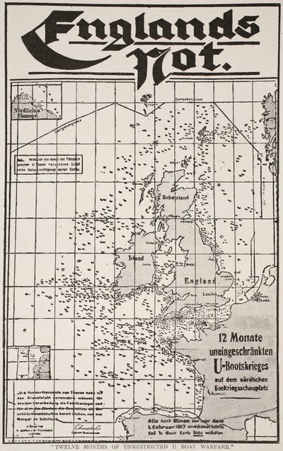 اثنا عشر شهرًا من حرب القوارب غير المقيدة ، 1917-1919 بواسطة المدرسة الألمانية