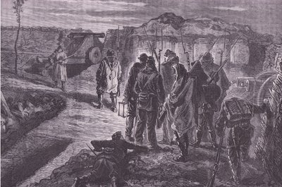 على الأسوار ، تم نشر Cassells History of the War بين فرنسا وألمانيا بواسطة Cassell and Company Limited ، c1890 (litho) بواسطة المدرسة الألمانية