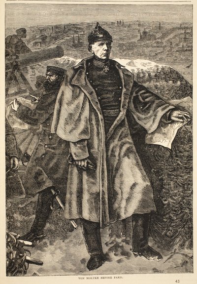 فون مولتك قبل باريس ، نوفمبر 1870 ، توضيح من كاسيلس تاريخ الحرب بين فرنسا وألمانيا ، 1870-1871 بواسطة المدرسة الألمانية