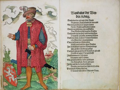 Wandalus ، ملك ال Wenden ، من أصل أول اثني عشر ملوك وأمراء الأمة الألمانية ، 1543 بواسطة المدرسة الألمانية