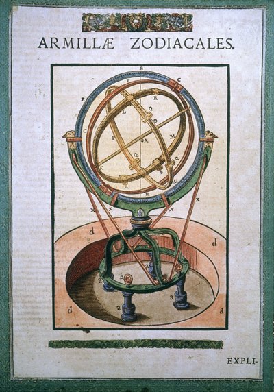 المجال البروجي في علم الفلك Machanic Instituatis بقلم غيرشوم شولم (1546 - 1601) ، واندسبيك بواسطة المدرسة الألمانية