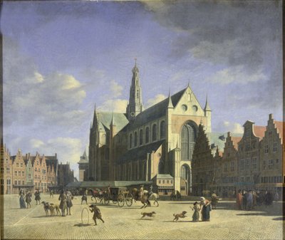 The Groote Markt (السوق الكبير) هارلم بواسطة جيريت أدريانينز بيركهايد