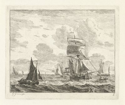 السفن الشراعية في المياه العكرة Seascapes with Ships (عنوان المسلسل) بواسطة جيريت جرونويجن