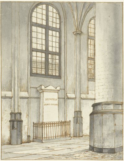 نصب قبر ج. Kemper ، في Pieterskerk في Leiden بواسطة جيريت لامبرتس