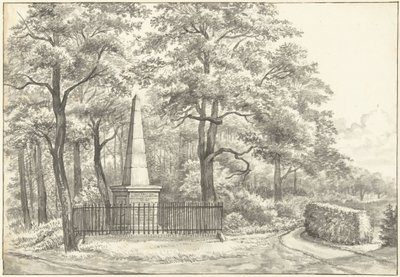 النصب التذكاري لـ Witte van Haemstede ، أقامه ديفيد جاكوب فان لينيب في عام 1817 في Huis te Manpad في Heemstede بواسطة جيريت لامبرتس