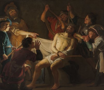 المسيح المكلل بالشوك، حوالي عام 1622 (زيت على قماش) بواسطة جيريت فان هونثورست