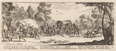 هجوم على مدرب بواسطة Gerrit van Schagen after Jacques Callot