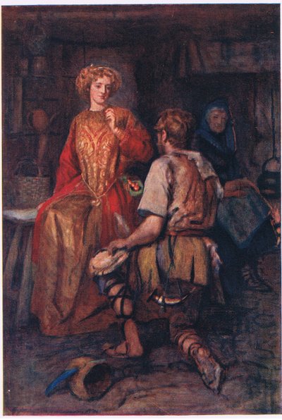 "في كثير من الأحيان من غابات الغابات التي أحضرها ، والتي كانت تبتسم جوانبها الممزقة باللون الأحمر!" ، قصص من Faerie Queen نشرها جورج هاراب وشركاه بواسطة جيرترود إي ديمين (بعد) هاموند