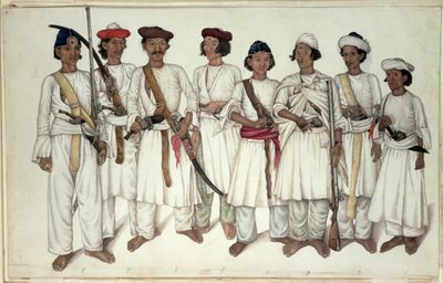 ثمانية جورخاس ، 1815 بواسطة غلام علي خان