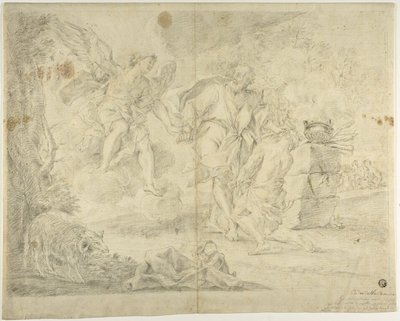تضحية إبراهيم بإسحاق بواسطة Giacinto Calandrucci