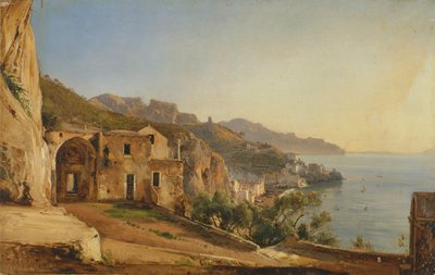 View of Amalfi from the cave of the Capuchins بواسطة جياسينتو جيجانتي