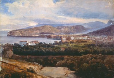 View of Sorrento, by Giacinto Gigante, tempera on paper بواسطة جياسينتو جيجانتي