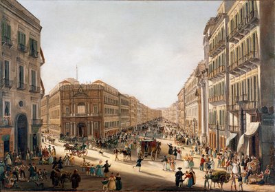 View of the street Toledo a Naples (View of Toledo street in Naples) Painting by Giacinto Gigante (1806-1876) Naples Museo Nazionale di San Martino بواسطة جياسينتو جيجانتي