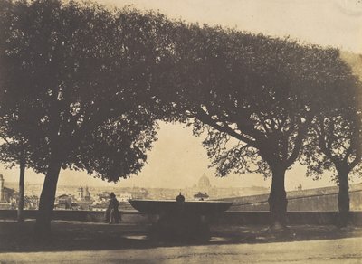 منظر من الأكاديمية الفرنسية في فيلا ميديتشي ، كاليفورنيا. 1852. بواسطة جياكومو كانيفا