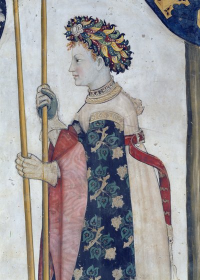The Nine Worthies and the Nine Worthy، detail of Semiramis، 1418-30 (fresco) بواسطة جياكومو جاكوريو