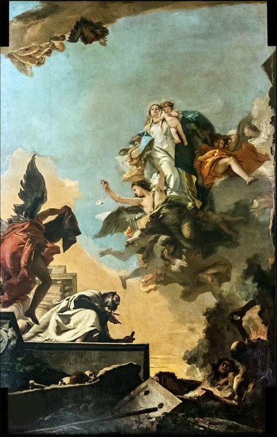 سيدة الكرمل تعطي الكتف للقديس سيمون ستوك ، 1749. بواسطة Giambattista Tiepolo