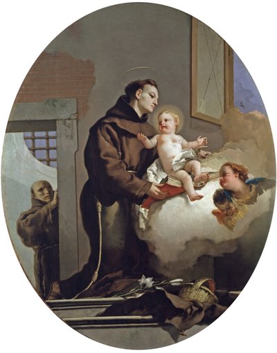 القديس أنطونيوس بادوا مع الطفل يسوع ، 1767-1769 بواسطة Giambattista Tiepolo
