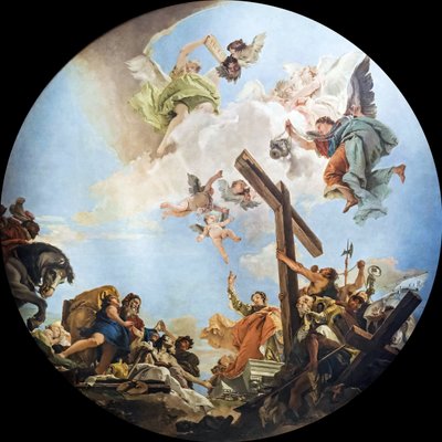 اكتشاف الصليب الحقيقي ، ج. 1745. بواسطة Giambattista Tiepolo