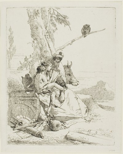 عائلة الفلاح الشرقي من شرزي بواسطة Giambattista Tiepolo
