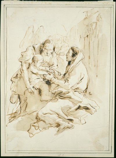 العائلة المقدسة القديس يوسف مع كتاب بواسطة Giambattista Tiepolo