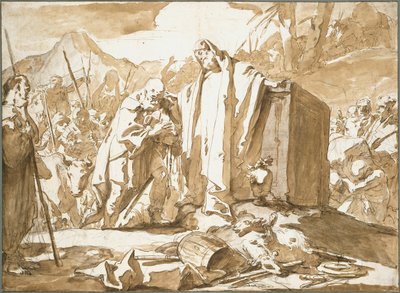 لقاء إبراهيم وملكي صادق بواسطة Giambattista Tiepolo
