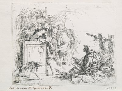 الزيارة عند الوفاة. من سلسلة Capriccios ، منتصف القرن الثامن عشر. بواسطة Giambattista Tiepolo