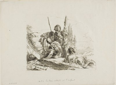 ثلاثة جنود وصبي ، من كابريتشي بواسطة Giambattista Tiepolo