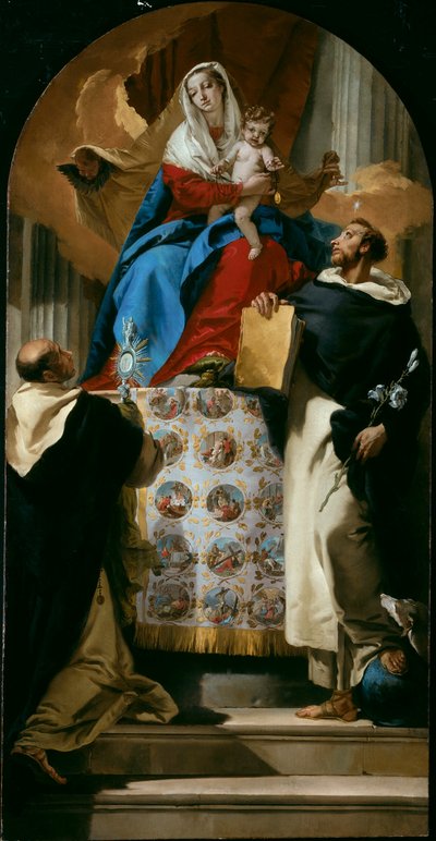 العذراء والطفل مع القديسين دومينيك والصفير بواسطة Giambattista Tiepolo