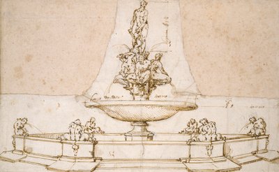 تصميم نافورة ، أواخر القرن السادس عشر بواسطة Giambologna