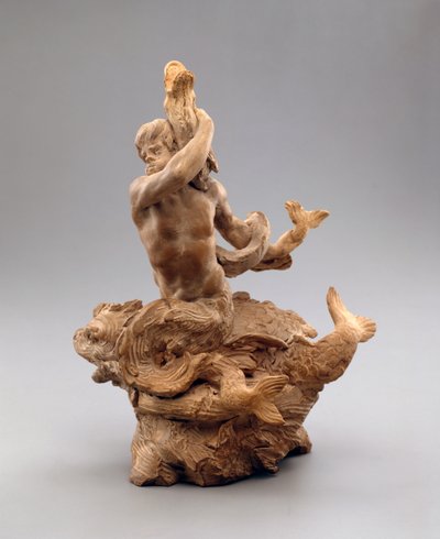 تريتون مع ثعبان البحر ، c.1630 (الطين) بواسطة Gian Lorenzo Bernini