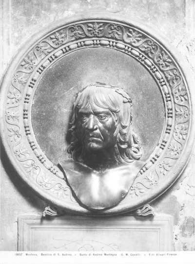 تمثال نصفي لأندريا مانتيجنا (1431-1506) (برونزي) (صورة ب / ث) بواسطة جيان ماركو كافالي