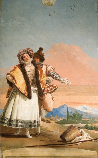 تفصيل من إعلان الحب ، من غرفة الجناح القوطي ، في فورستيريا ، 1757 بواسطة جيوفاني دومينيكو تيبولو