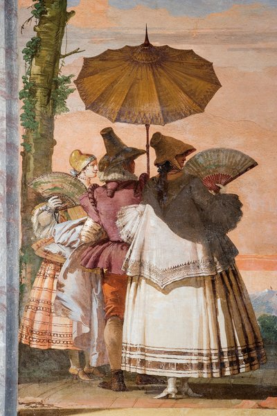 التفاصيل من The Summer Walk ، من غرفة الجناح القوطي ، في فورستيريا ، 1757 بواسطة جيوفاني دومينيكو تيبولو