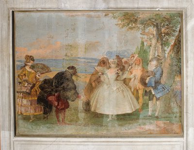 Minuet with Pantaloon and Colombine ، from Room of Carnival Scenes in the Foresteria، 1757 بواسطة جيوفاني دومينيكو تيبولو