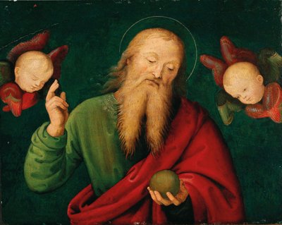 الله الآب مع الملائكة ج. 1510. بواسطة Giannicola di Paolo